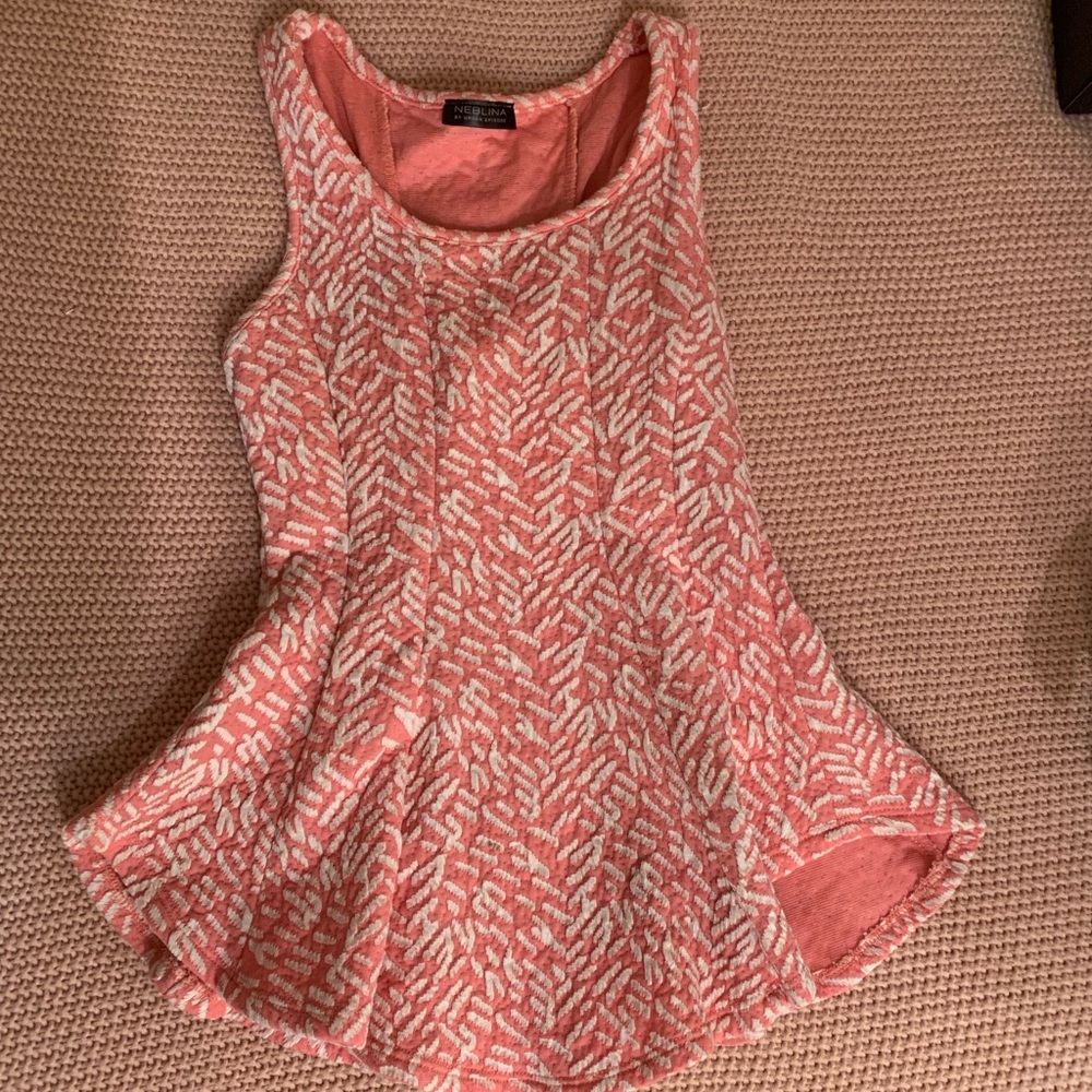 Pink and White Foley Shirt Neblina Size S
